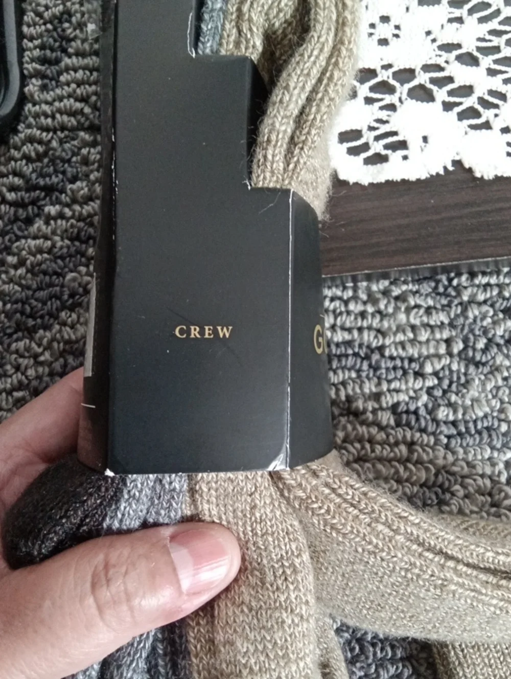 Gold Toe Men’s Crew & No-Show Sock Pack – White, Gray, Black, Tan Size Shoe 6-12